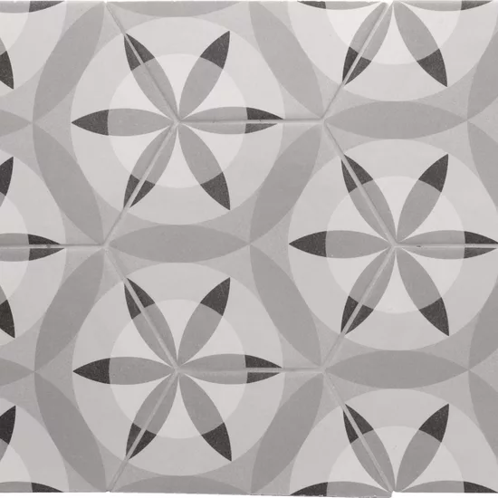 Carrelage Hexatile Nature B&W 17,5x20 cm - détail du carreau 2