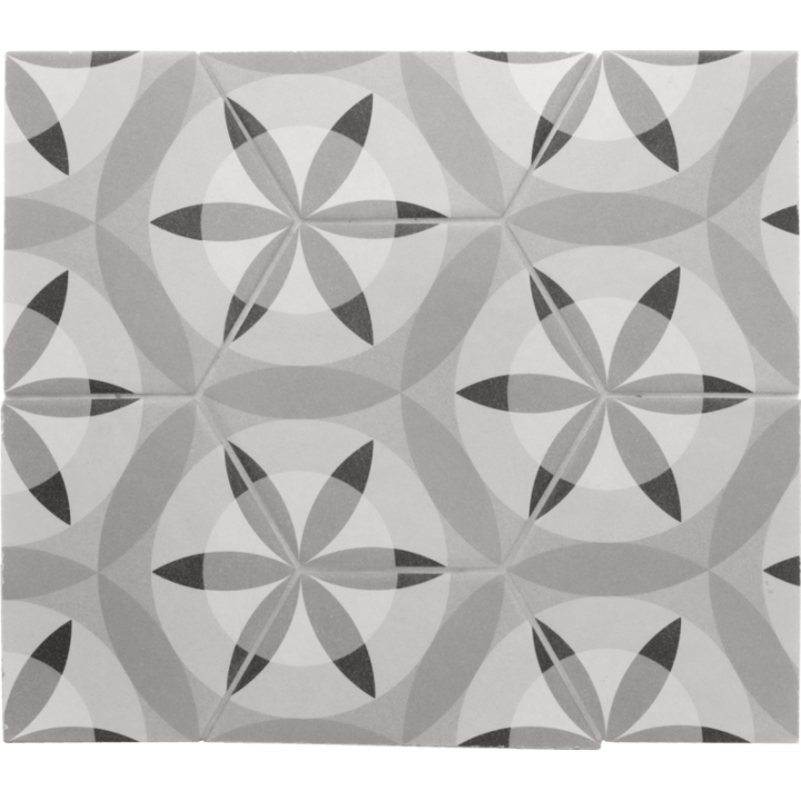 Hexatile Nature B&W 17.5x20 cm - carrelage NAIS - image 2