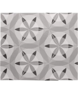 Carrelage Hexatile Nature B&W 17,5x20 cm - détail du carreau 2