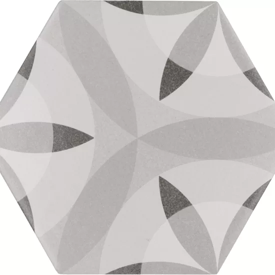 Carrelage Hexatile Nature B&W 17,5x20 cm - détail du carreau 3