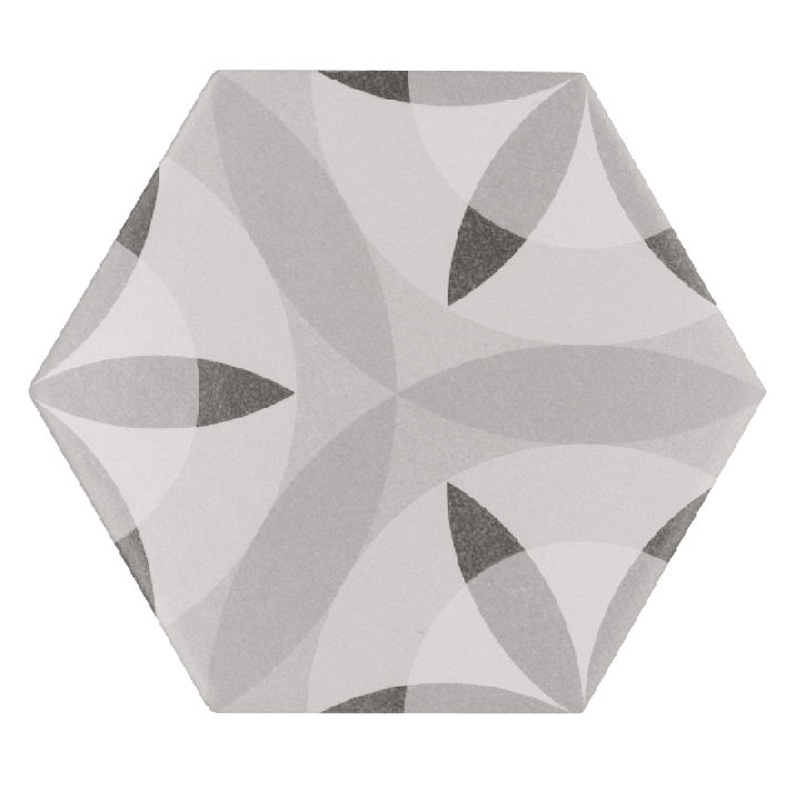 Hexatile Nature B&W 17.5x20 cm - carrelage NAIS - image 3