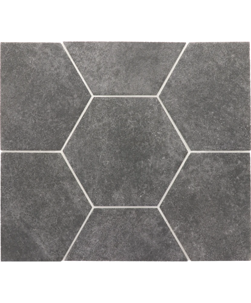 Carrelage Hexatile Cement Black 17,5x20 cm - détail du carreau 2