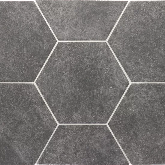 Carrelage Hexatile Cement Black 17,5x20 cm - détail du carreau 2