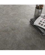 Carrelage Hexatile Cement Black 17,5x20 cm - vue d’ambiance 2