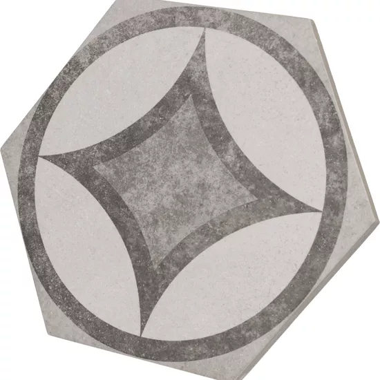 Carrelage Hexatile Cement Garden Grey 17,5x20 cm - détail du carreau
