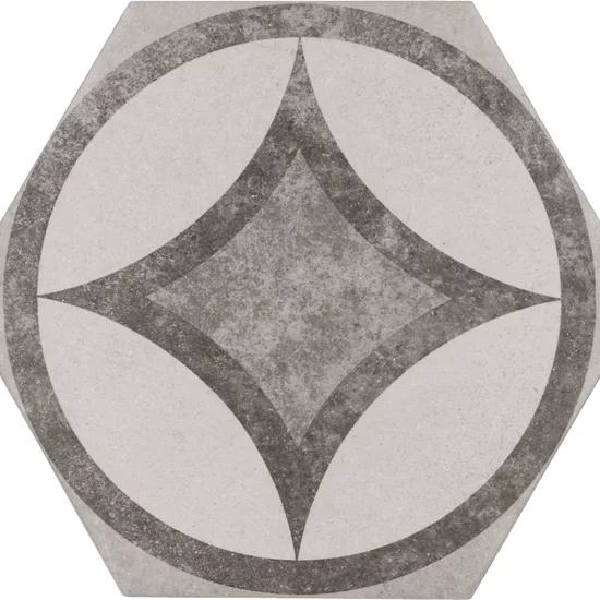 Carrelage Hexatile Cement Garden Grey 17,5x20 cm - détail du carreau 3