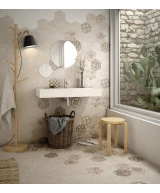 Carrelage Hexatile Cement Garden Sand 17,5x20 cm - vue d’ambiance