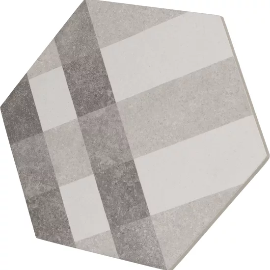 Carrelage Hexatile Cement Geo Grey 17,5x20 cm - détail du carreau