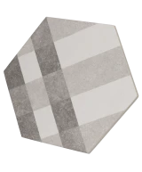 Carrelage Hexatile Cement Geo Grey 17,5x20 cm - détail du carreau