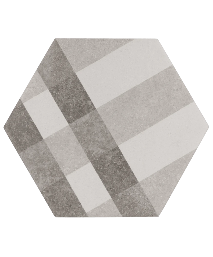 Carrelage Hexatile Cement Geo Grey 17,5x20 cm - détail du carreau 3