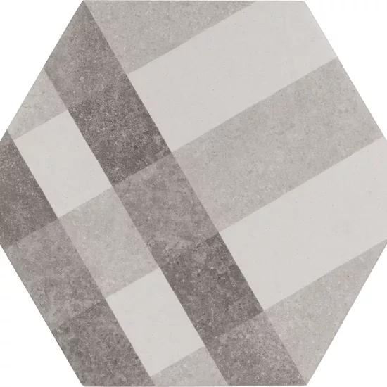 Carrelage Hexatile Cement Geo Grey 17,5x20 cm - détail du carreau 3
