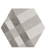 Carrelage Hexatile Cement Geo Grey 17,5x20 cm - détail du carreau 3
