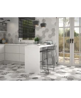 Carrelage Hexatile Cement Geo Grey 17,5x20 cm - vue d’ambiance 3