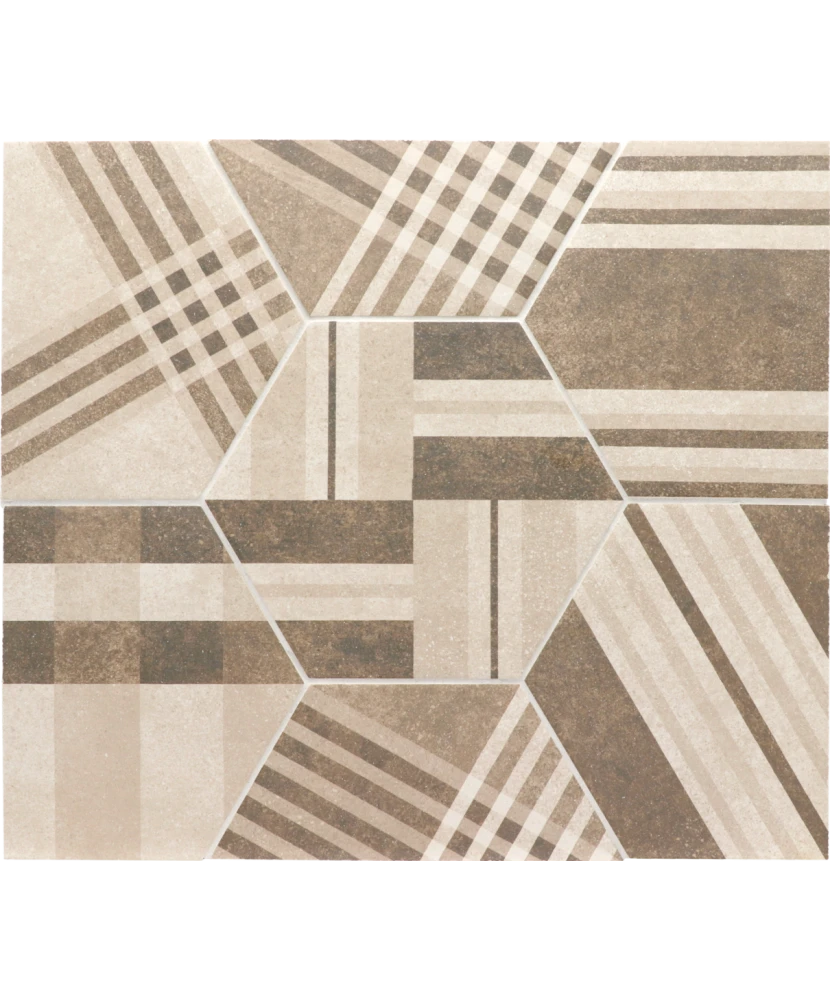 Carrelage Hexatile Cement Geo Sand 17,5x20 cm - détail du carreau 2