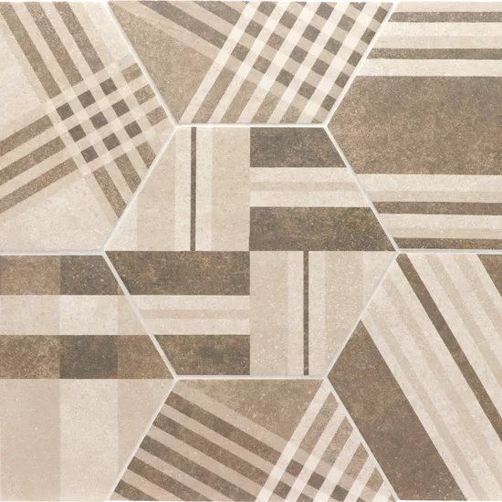 Carrelage Hexatile Cement Geo Sand 17,5x20 cm - détail du carreau 2