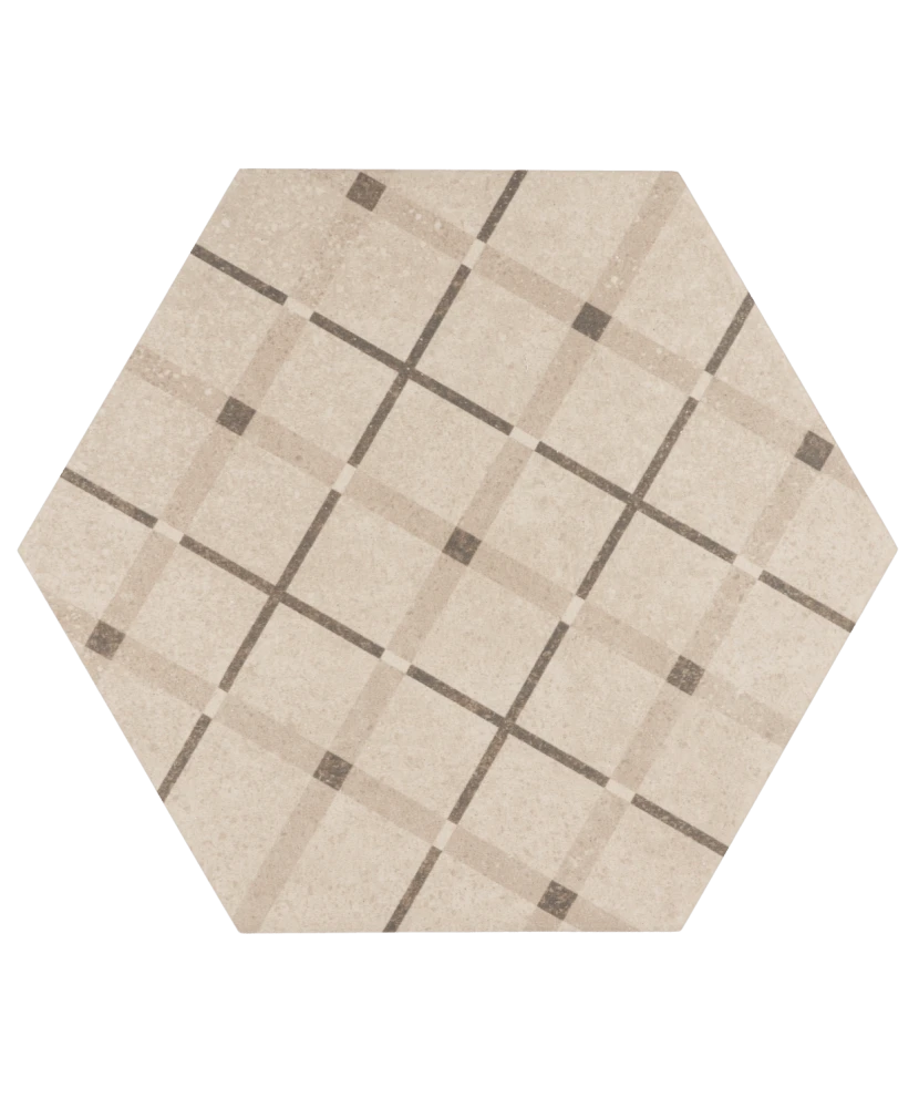 Carrelage Hexatile Cement Geo Sand 17,5x20 cm - détail du carreau 3