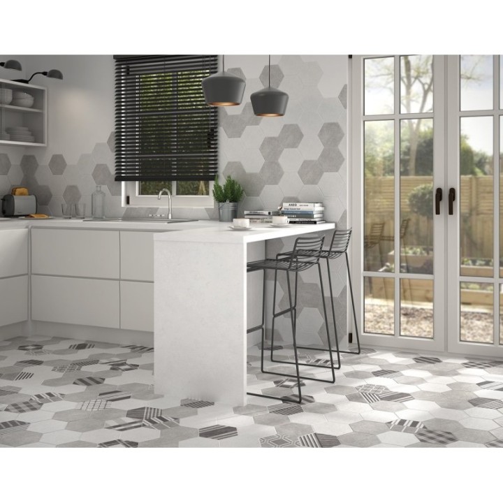 Hexatile Cement Grey 17.5x20 cm - carrelage NAIS - image 5