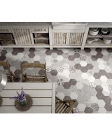 Carrelage Hexatile Cement Grey 17,5x20 cm - vue d’ambiance 4