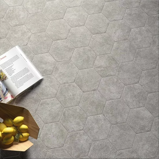 Carrelage Hexatile Cement Grey 17,5x20 cm - vue d’ambiance 6