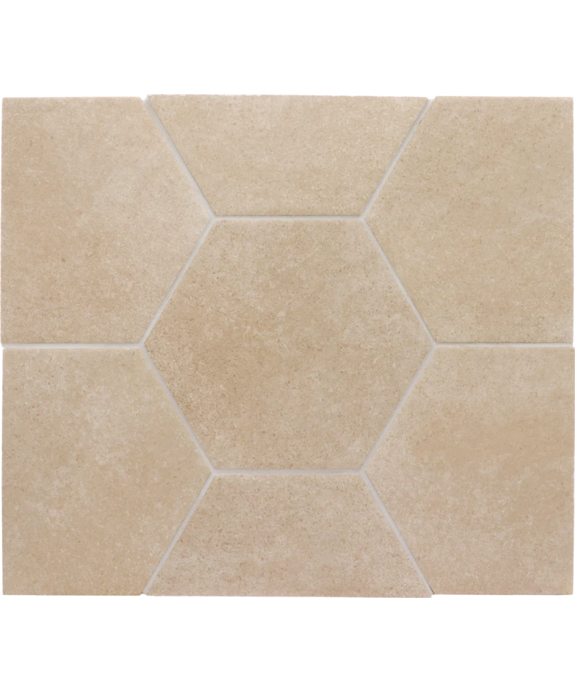 Carrelage Hexatile Cement Mink 17,5x20 cm - détail du carreau 2