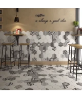 Carrelage Hexatile Cement White 17,5x20 cm - vue d’ambiance 4
