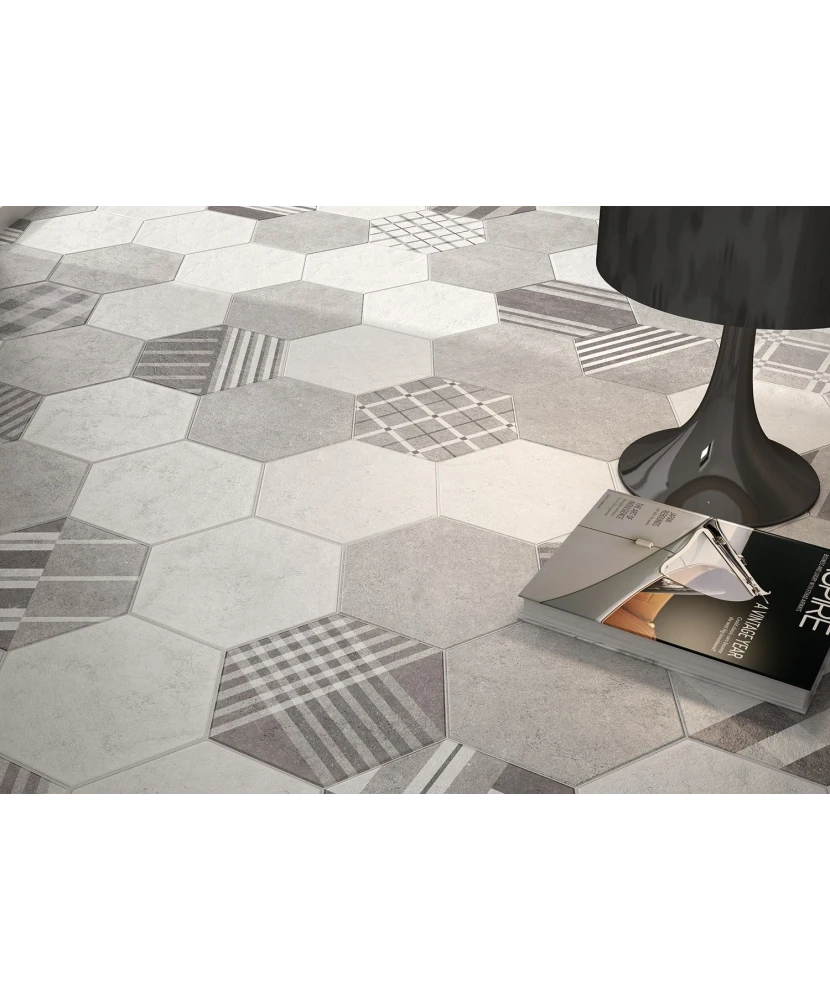 Carrelage Hexatile Cement White 17,5x20 cm - vue d’ambiance 5
