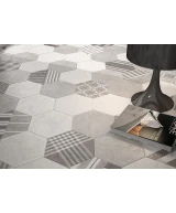 Carrelage Hexatile Cement White 17,5x20 cm - vue d’ambiance 5