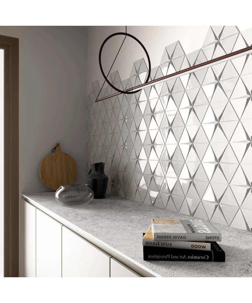 Carrelage Tirol Light Grey 10,8x12,4 cm - posé en cuisine