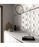 Carrelage Tirol Light Grey 10,8x12,4 cm - posé en cuisine