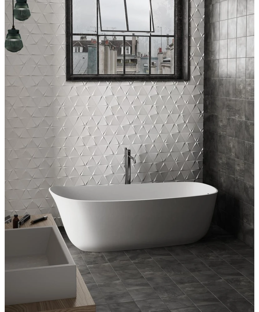 Carrelage Tirol White Mat 10,8x12,4 cm - vue d’ambiance 2