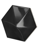 Carrelage Oberland Black 12,4x10,7 cm - vue latérale du carreau