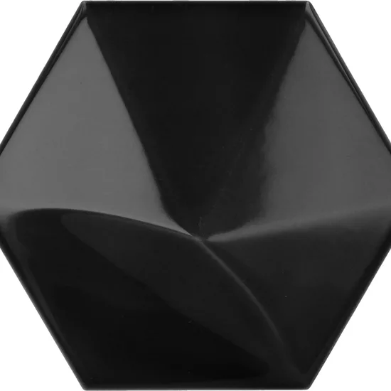 Carrelage Oberland Black 12,4x10,7 cm - vue de face du carreau