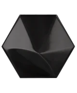 Carrelage Oberland Black 12,4x10,7 cm - vue de face du carreau