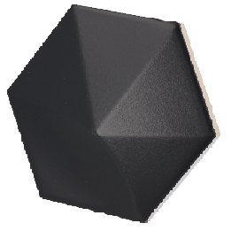 Oberland Black Matt 12.4x10.7 cm - carrelage NAIS