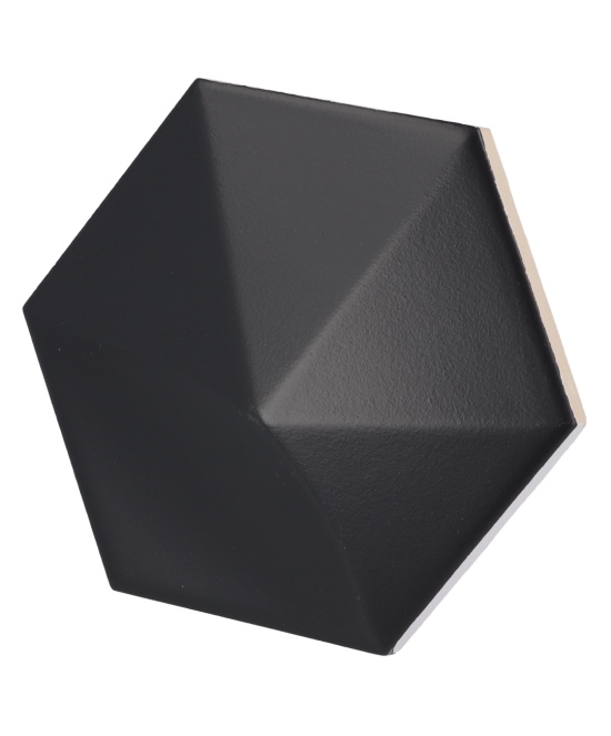 Oberland Black Matt 12.4x10.7 cm - carrelage NAIS