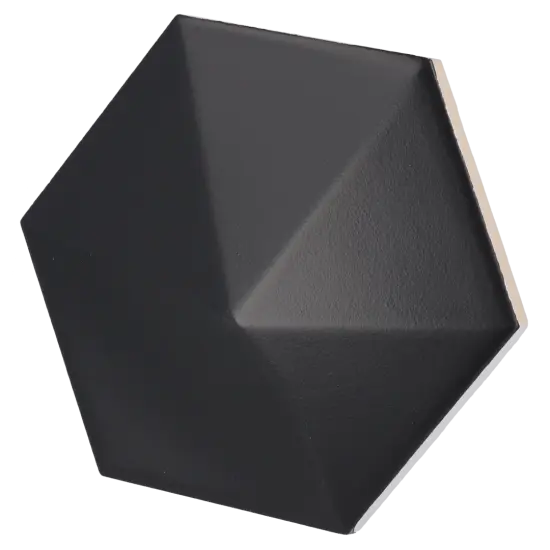 Oberland Black Matt 12.4x10.7 cm - carrelage NAIS