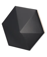 Carrelage Oberland Black Mat 12,4x10,7 cm - vue latérale du carreau