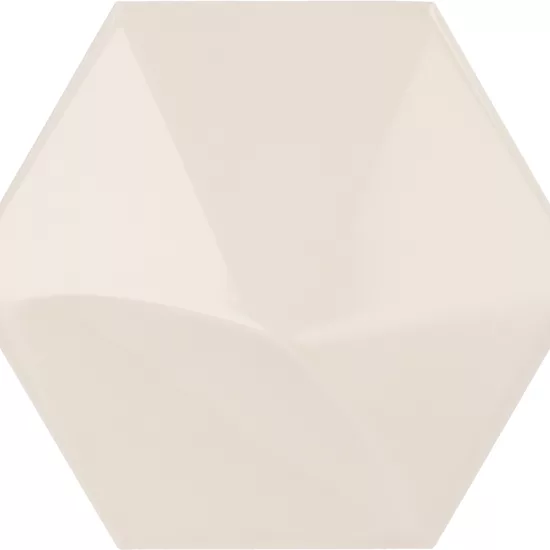 Carrelage Oberland Cream 12,4x10,7 cm - vue de face du carreau
