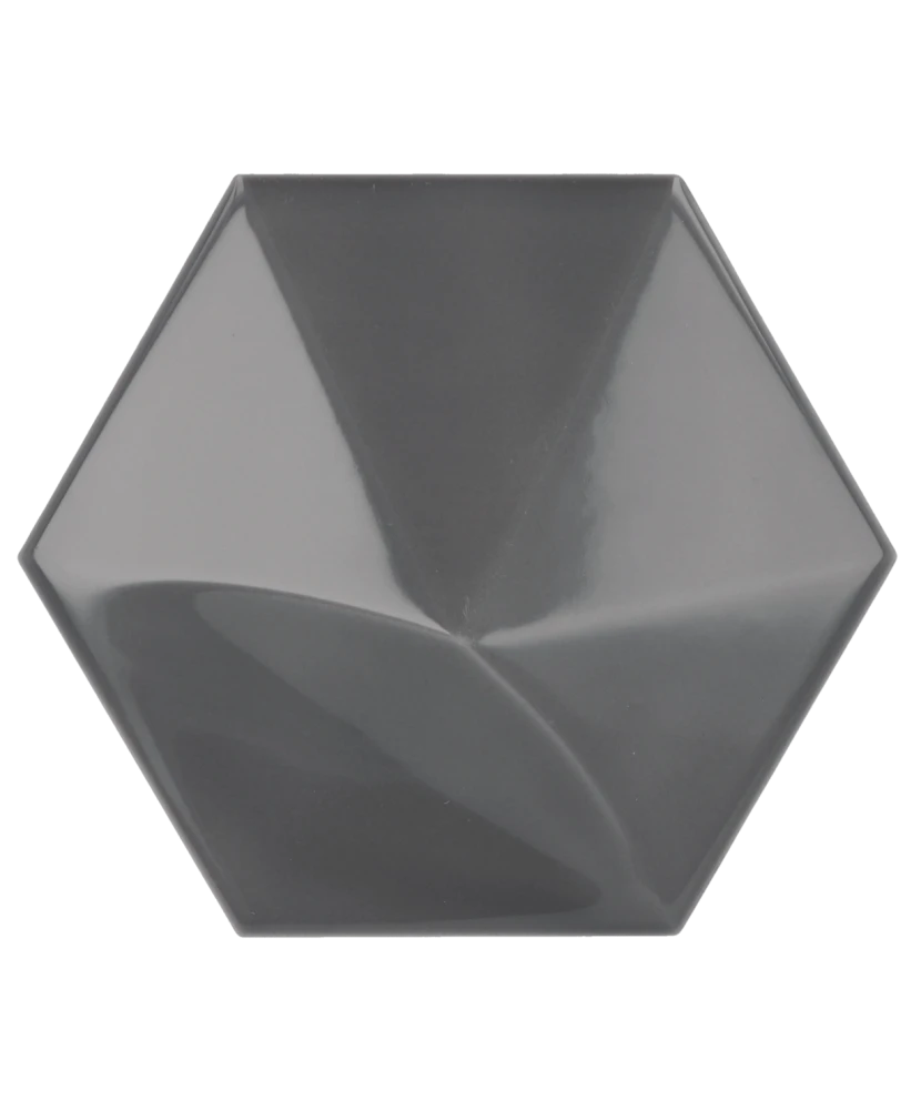 Carrelage Oberland Dark Grey 12,4x10,7 cm - vue de face du carreau