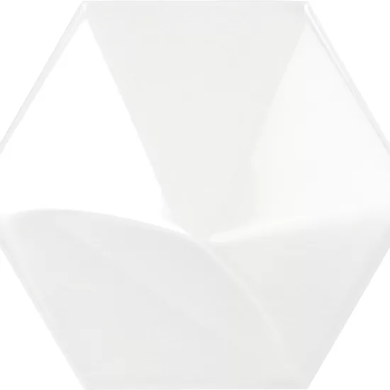 Carrelage Oberland White 12,4x10,7 cm - vue de face du carreau
