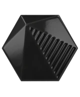Carrelage Umbrella Black 12,4x10,7 cm - vue de face du carreau