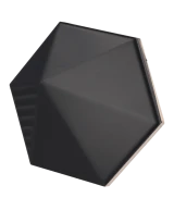 Carrelage Umbrella Black Mat 12,4x10,7 cm - vue latérale du carreau