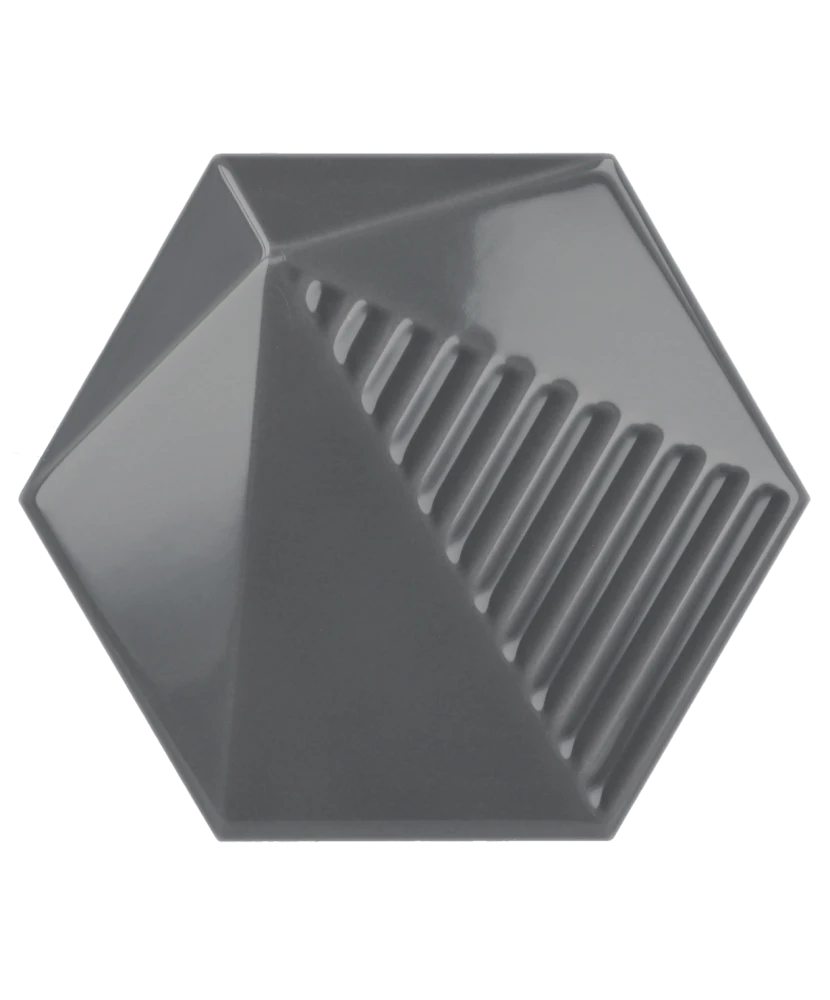 Carrelage Umbrella Dark Grey 12,4x10,7 cm - vue de face du carreau