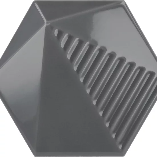 Carrelage Umbrella Dark Grey 12,4x10,7 cm - vue de face du carreau