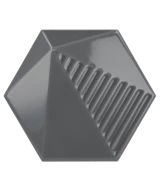 Carrelage Umbrella Dark Grey 12,4x10,7 cm - vue de face du carreau