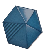 Carrelage Umbrella Electric Blue 12,4x10,7 cm - vue latérale du carreau