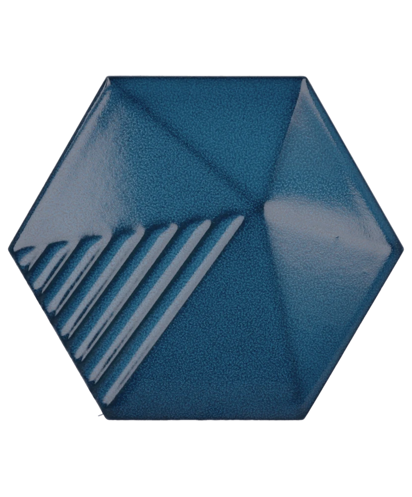 Carrelage Umbrella Electric Blue 12,4x10,7 cm - vue de face du carreau