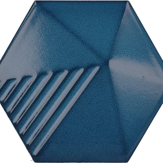 Carrelage Umbrella Electric Blue 12,4x10,7 cm - vue de face du carreau
