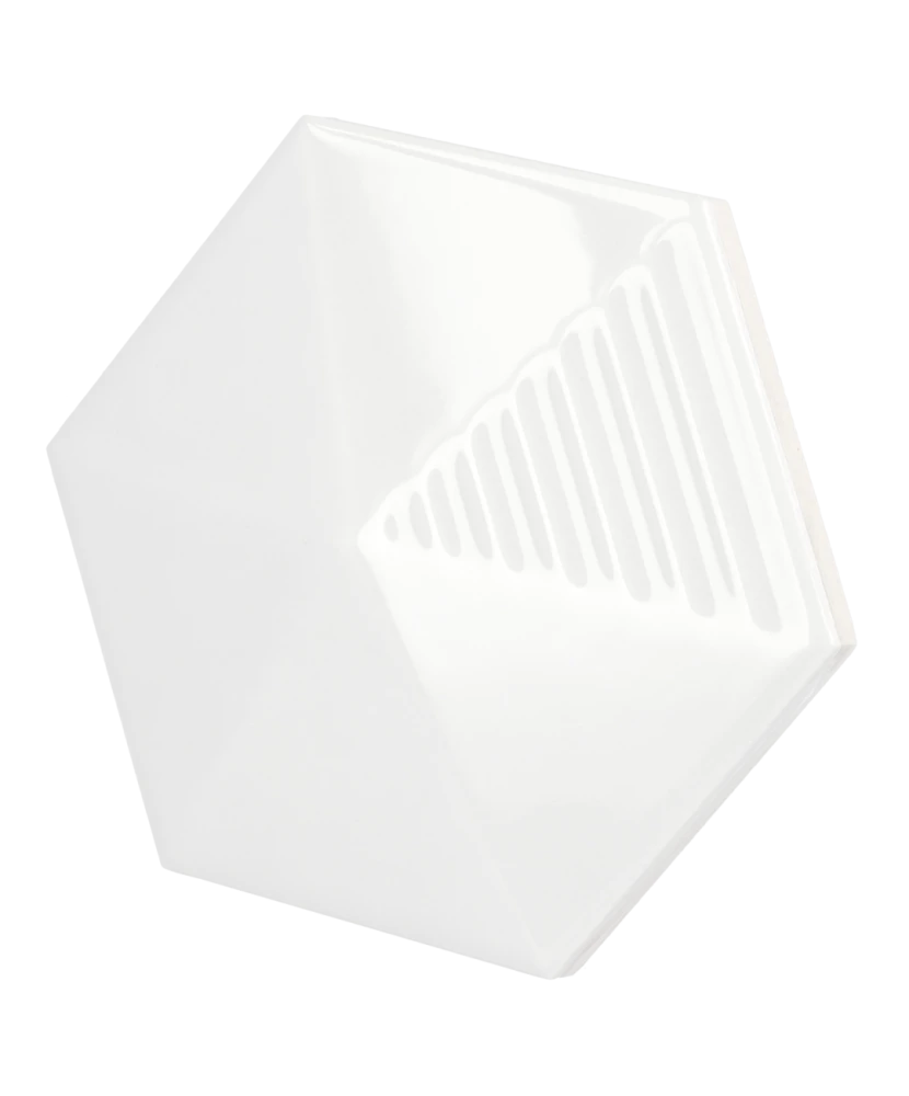 Carrelage Umbrella White 12,4x10,7 cm - vue latérale du carreau