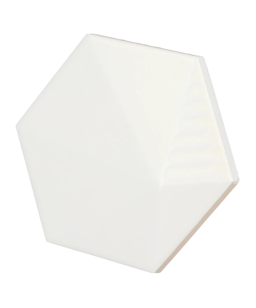 Carrelage Umbrella White Mat 12,4x10,7 cm - vue latérale du carreau